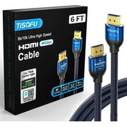 Ultra 8K HDMI Cable - 6FT Premium Braided Cord - 8K@60Hz, 4K@120Hz, HDCP 2.2&2.3 (PS5/PS4/Xbox)