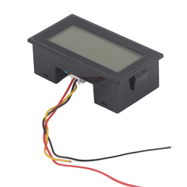 Voltímetro Lcd, Voltímetro, Pantalla Digital LCD, Carcasa Resistente al Agua, Tamamo Compacto, Con Luz de Fondo Azul, para una Lectura Conveniente