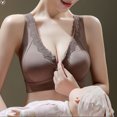 thumbnail image 6 of NIEWTR Front Closure Bras for Older Women New No Underwire Wireless Shaping Front Snap Bra for Seniors(Coffee,2XL), 6 of 9