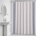 thumbnail image 5 of Vintage Boho Shower Curtain for Bathroom Decor, Farmhouse Blue Waterproof Fabric Shower Curtain, 36"x72" Set with 12 Hooks, 5 of 9