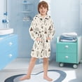 thumbnail image 5 of FORMRS Niños Bathrobe Unisex Hooded Robe Soft Plush Pajamas Sleepwear, Size 7-9T, Winter Forest, 5 of 7
