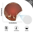 thumbnail image 2 of Ryvnso Christmas Deers Round Plate Mats Dining Table Placemat Set of 4 for Holiday Decoration, 2 of 7