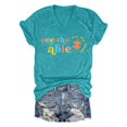 thumbnail image 4 of WILLBEST T-Shirt de Compression pour Femmes T-Shirt de Sensibilisation Casse-Tête Manches Courtes Imprimé, 4 of 4