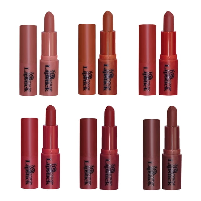 HengFang Matte Lipstick Kit 6 colores Lipstick Set antiadherente largo yeacher Lápiz labial