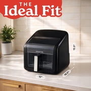 Gourmia Panorama 7-QT Digital Air Fryer with Panoramic View, Holographic Display, 12 Presets, Black