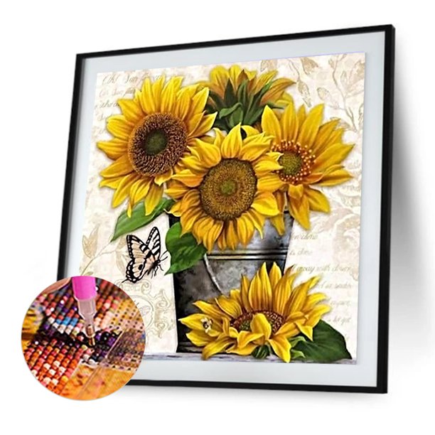 Cuadros Decorativos Girasol 5D bricolaje taladro completo diamante pintura bordado kits punto de cruz Sywqhk Nuevos Originales