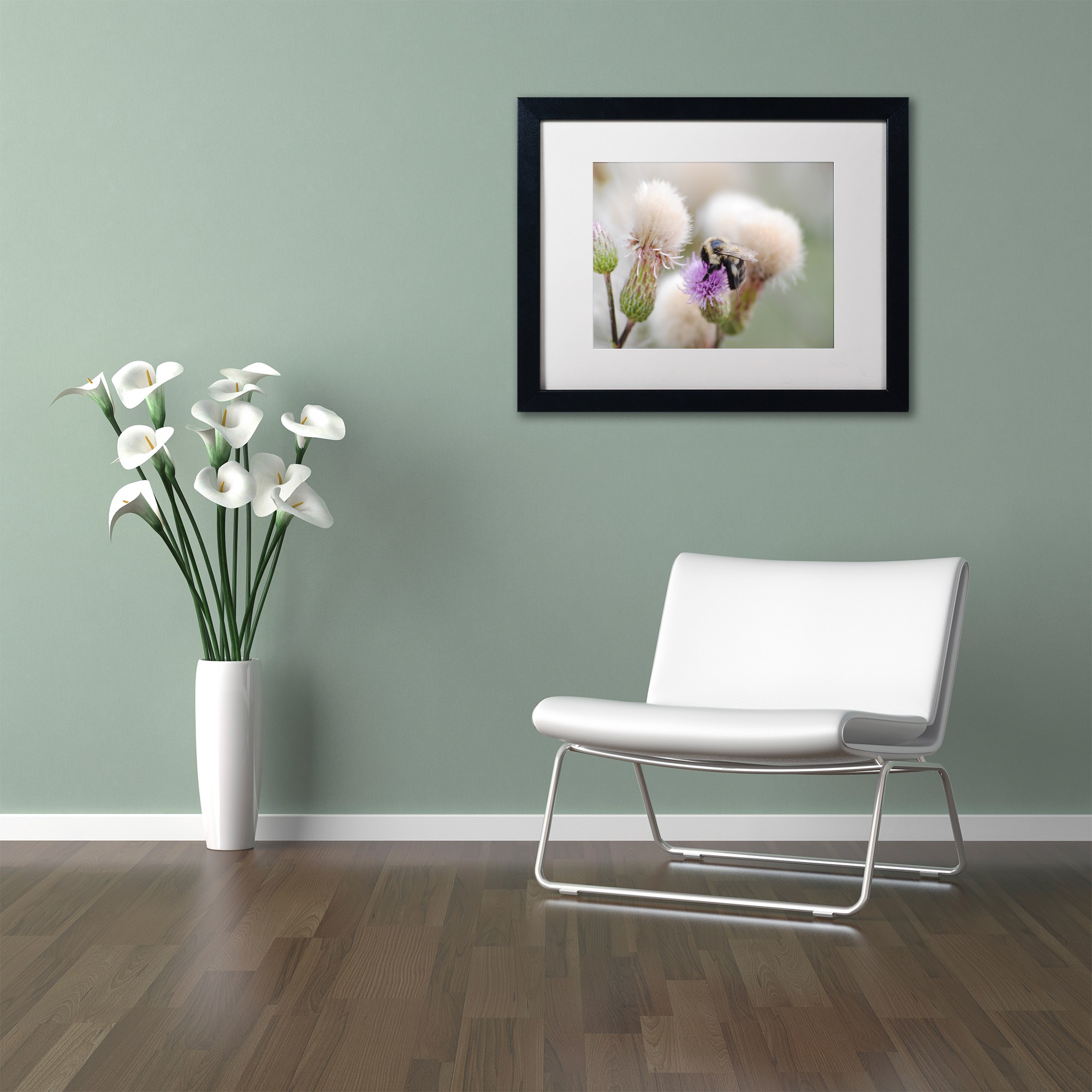 Trademark Fine Art "Defeated" Canvas Art by Monica Mize, White Matte, Black Frame
