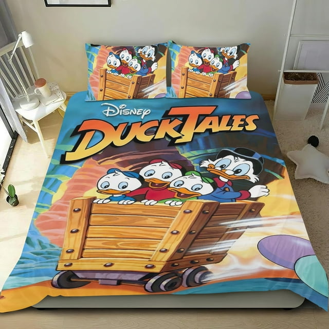 PatoAventuras Conjunto de sábanas temático, trío de piezas, cómodo y amigable con la piel, diseño único, regalo de decoración para el hogar para familiares, amigos y fans,140cm *210cm
