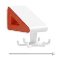 thumbnail image 1 of 360 Degree Rotating Storage Rack Adhesive 6 Kitchen Gadgets Organizer Hooks Bathroom Hanger Kitchen Gadgets Organizer, White, 1 of 6