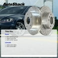 thumbnail image 3 of AutoShack Front Brake Rotors for Ford, Explorer 2011-2019 Taurus 2010-2019, AWD FWD L4 2.0L 2.3L V6 3.5L - Silver Zinc Coated Drilled & Slotted - SilverShield Pro - 12.8" (325 mm), 5-Lug, 3 of 5