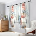 thumbnail image 7 of Penguin Scarf Hat Trees Blackout Curtains Patio Door Curtains Window Decoration for Bedroom Living Room 2 Panels, 7 of 7