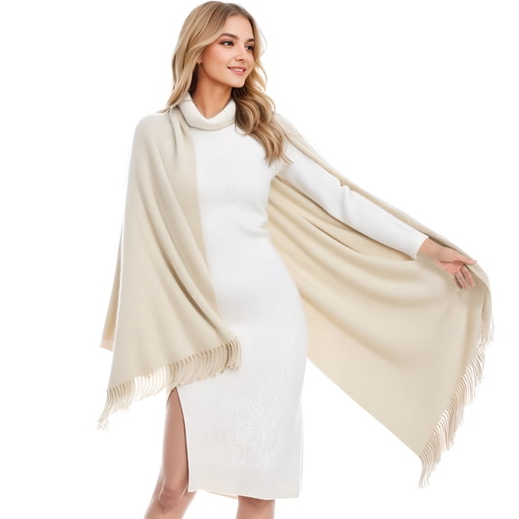 TELOLY Shawl Wraps for Women Shawls and Wraps for Evening Dresses Pashmina Shawls Wraps for Wedding Party Softable Shawl Wraps Scarf for Women Pashmina Shawls and Wraps White Shawl