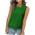 thumbnail image 4 of BLVB Tank Top for Women Summer Outfits Crewneck T Shirts Trendy Eyelet Sleeveless Basic Beach Vacation Clothes, 4 of 7