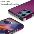 thumbnail image 5 of For Motorola Moto G 5G 2025 Tough Strong Hybrid Case Cover + Tempered Glass - Dark Purple, 5 of 6