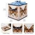 thumbnail image 3 of Butterfly Large Capacity Foldable Toy Box Storage Bin Storage Baskets with Handle 10.8"x10.5"x10.6, 3 of 6