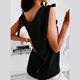 thumbnail image 3 of Playeras,Blusas y Tops,Ropa para Mujer Tank Top Vestido 2023 correa de hombro correa de camiseta sin mangas mujer verano Vintage cuello en V Top (Black, M), 3 of 5