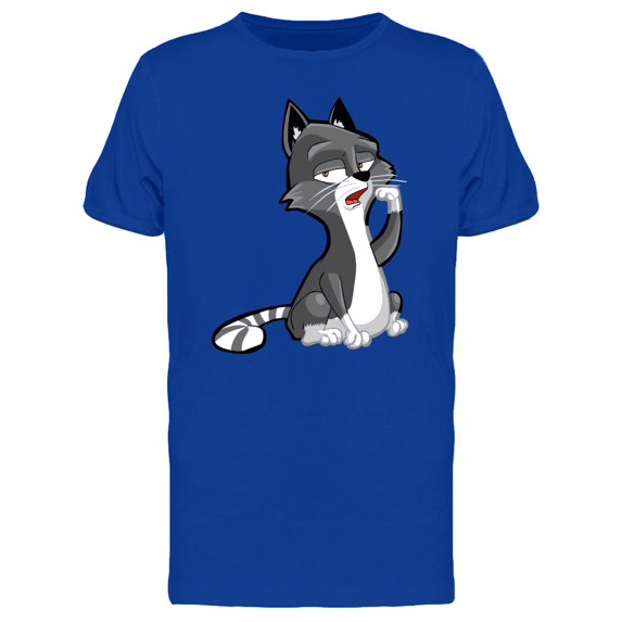 Cartoon Cat Asking For Food T-Shirt Men -Image by Shutterstock, Male XX-Large