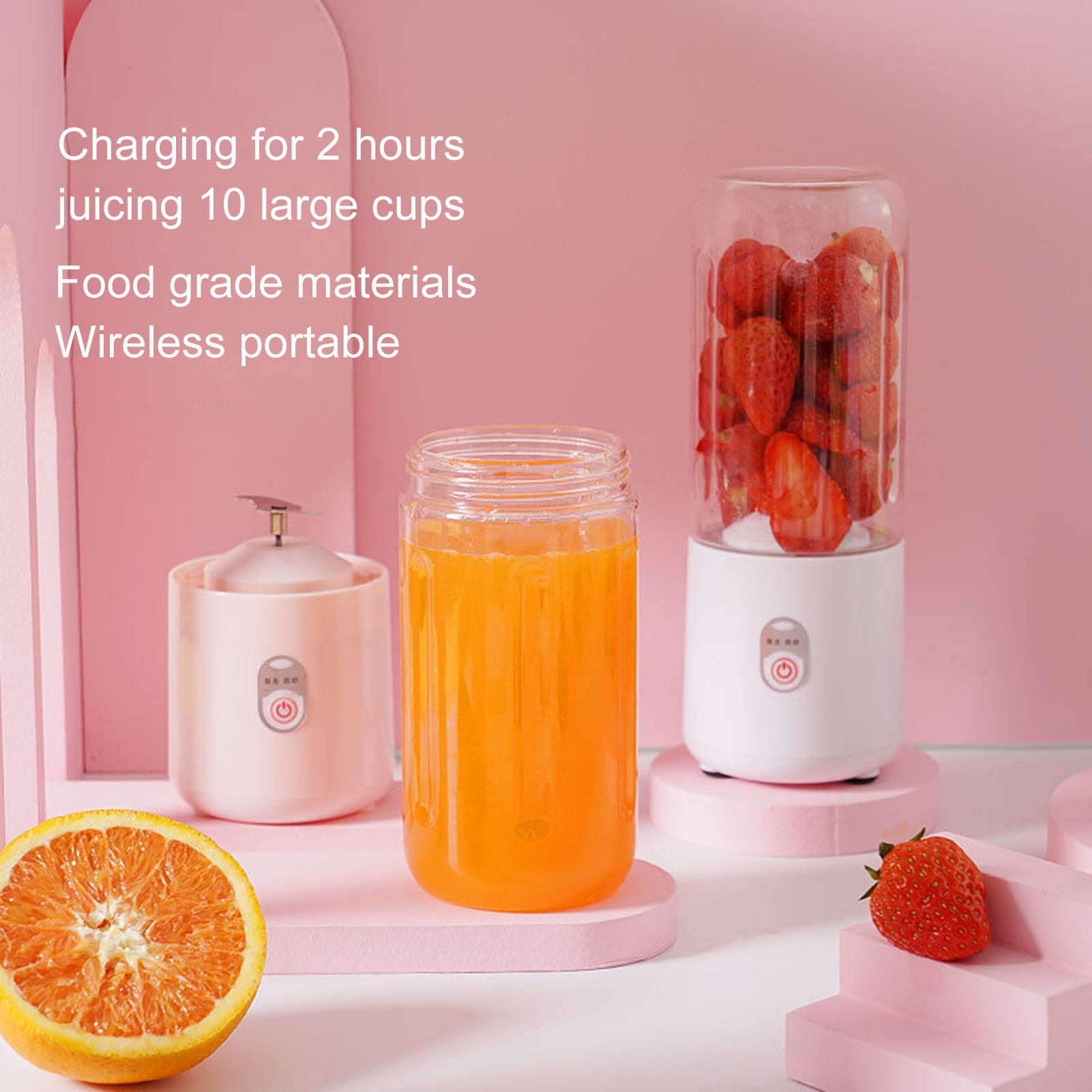 Tonton Portable Juicer Cup 800ml Juicer Mixer Electric Mini Blender Fruit  Vegetables Quick Juicing Kitchen Food Processor