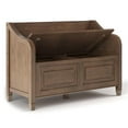 thumbnail image 3 of Trent Home Solid Wood 42 " Entryway Storage Bench in Rustic Natural Aged Brown, 3 of 8
