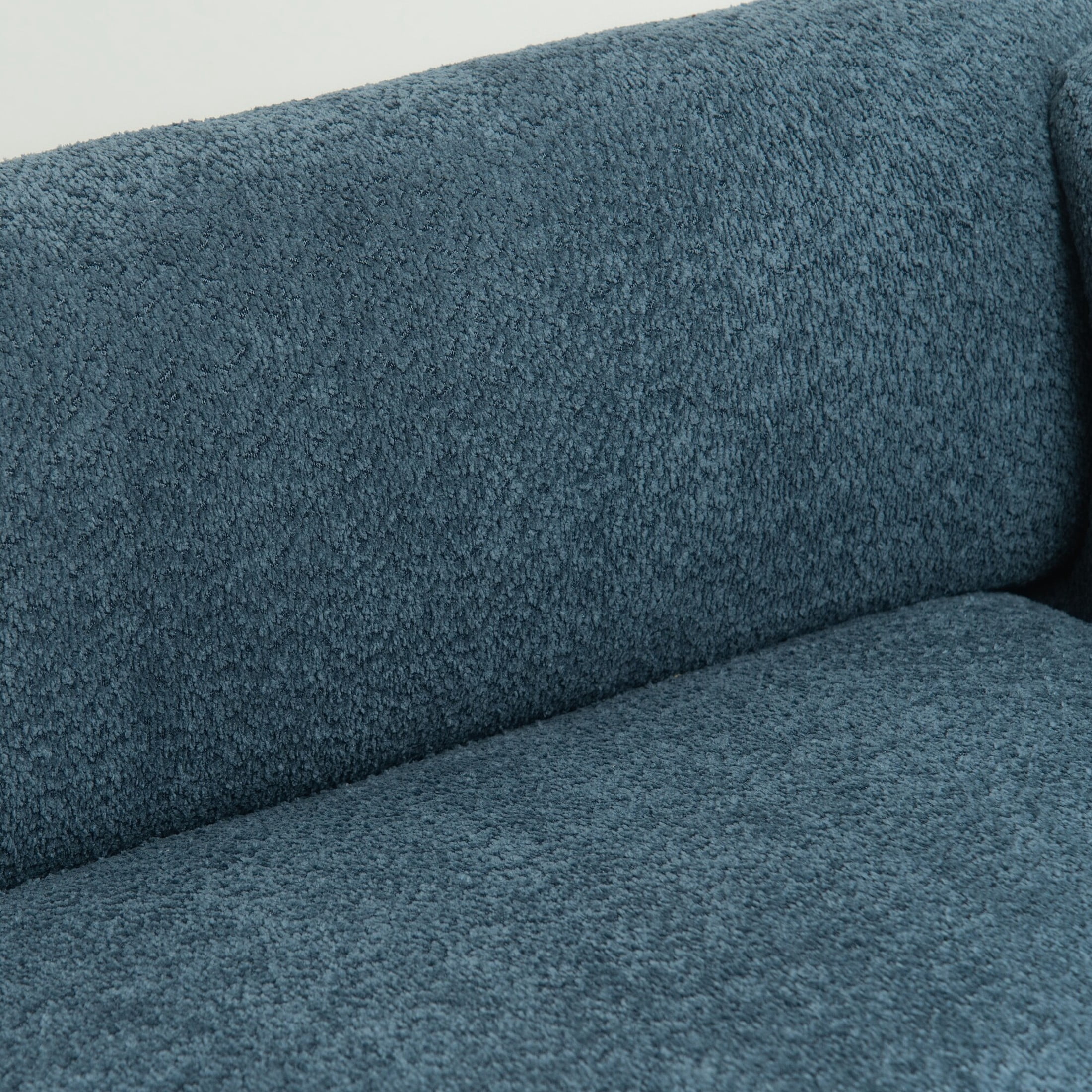 Noble House Julisa 58" Modern Chenille Fabric Loveseat with Removable Cushion, Fixed Backrest, Blue