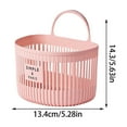 thumbnail image 3 of SLYNSHome Small Hanging Storage Basket Bin for Kitchen/Bathroom - 5.3x5.6 inch - Wall Mount - Home Storage Organizer for Cabinets,Pantry,Closets,Bedroom (Pink), 3 of 6