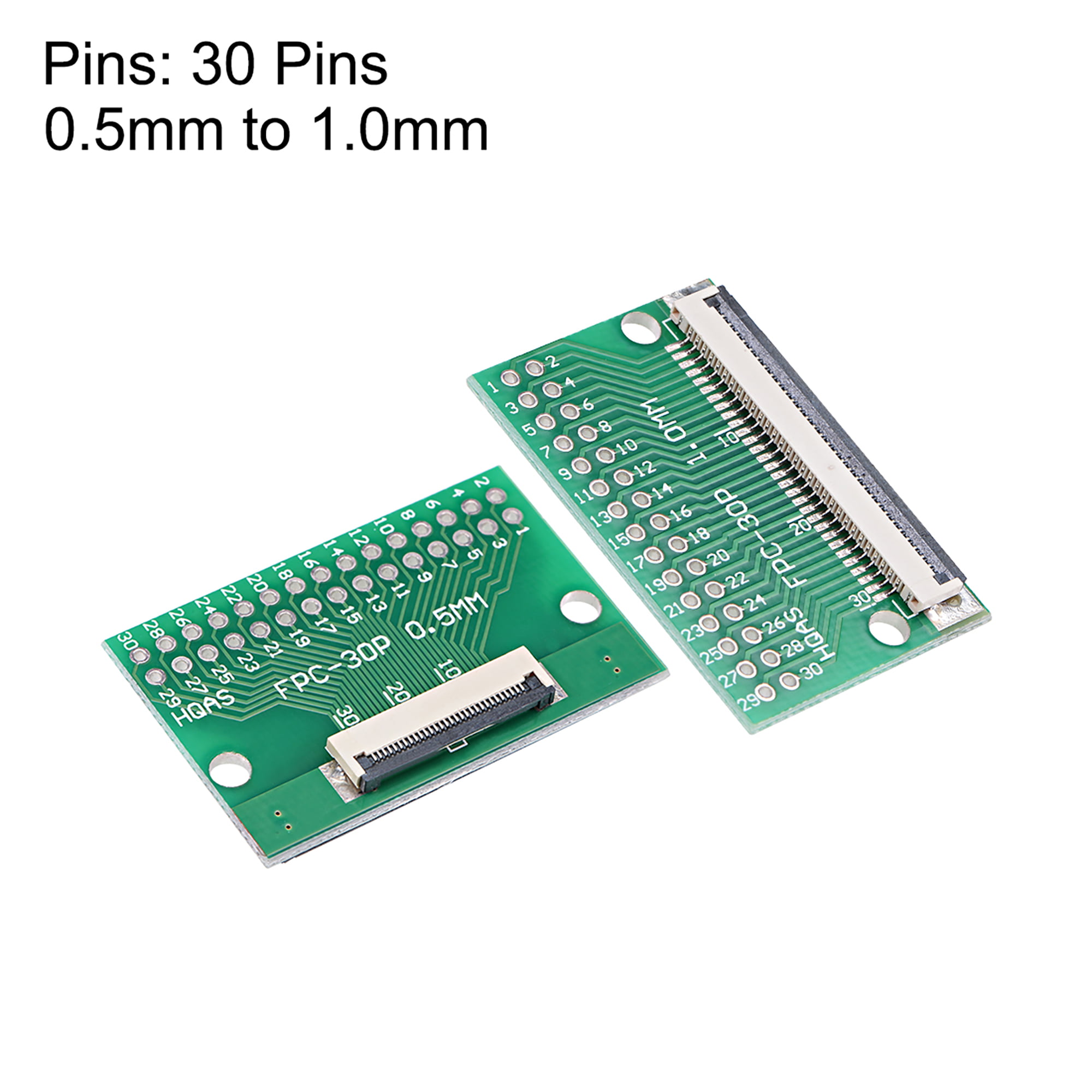 sourcing map FFC FPC 30 Pin 0,5 mm 1 mm Pitch zu DIP 2,0 mm PCB Konverter Board Couple Extend Adapter