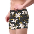 thumbnail image 2 of Uemuo Lilies Flowers Pattern Men's Boxer Briefs,Trunk Anti-Chafing,Comfortable, Durable, and Stylish Underwear-Small, 2 of 9