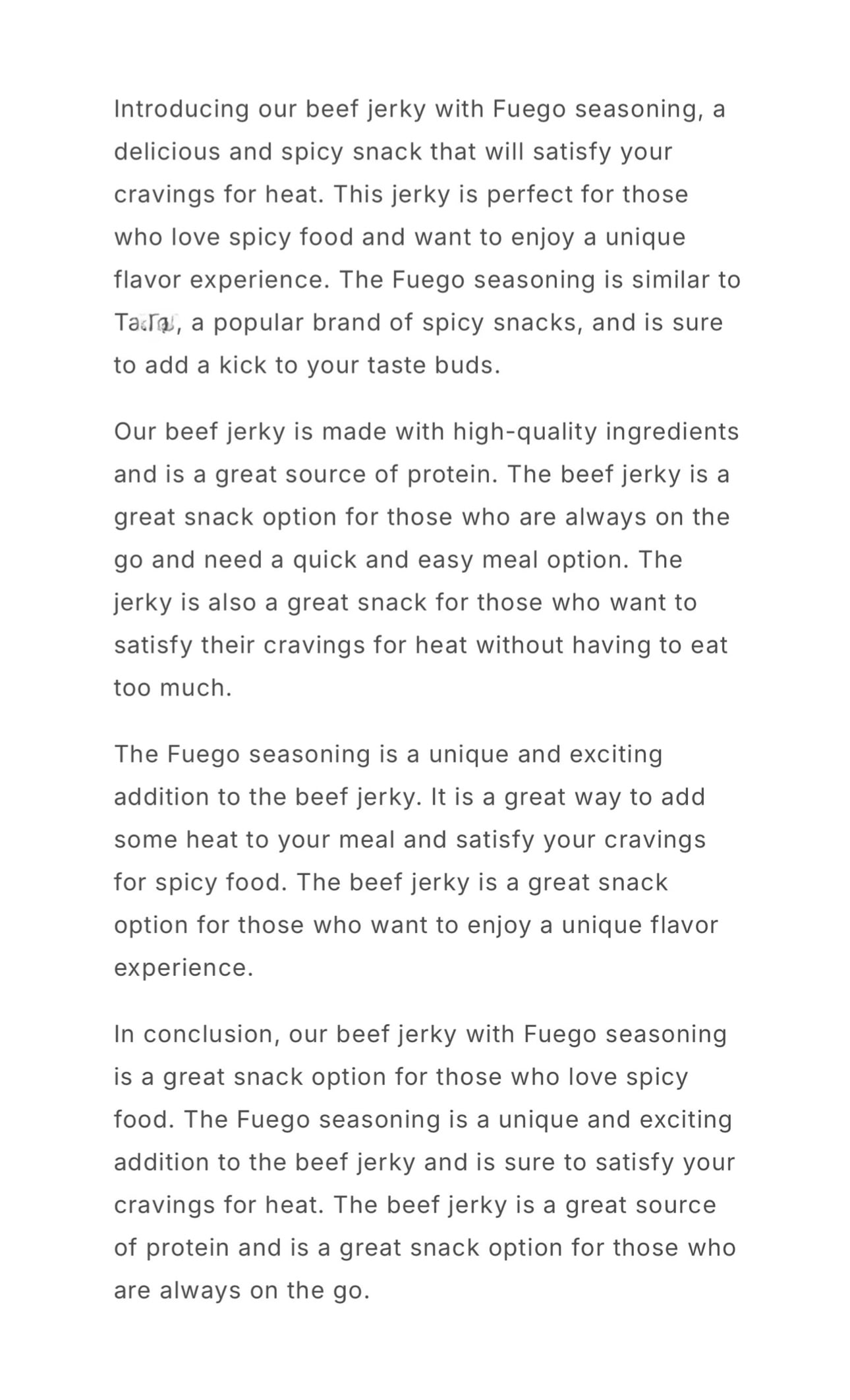carne seca crunchy premium beef jerky red powder fuego hot mexican snack Texas made 2.6 oz.