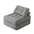thumbnail image 1 of Magma Life Sofá Plegable 2 en 1, Terciopelo Suave, Relleno de Memory Foam, Respaldo Antideslizante, Color Gris, 85x85x78 cm, Se Convierte en Cama, Ideal para Sala, Recámara u Oficina, 1 of 8