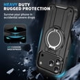 thumbnail image 2 of Designed for iPhone 17 Pro Max Magnetic Case, Compatible with Magsafe, 10ft Drop Test Hard Rugged, 360 Rotating Ring Kickstand Heavy Duty Shockproof Protection Phone Case,Black, 2 of 8