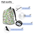 thumbnail image 4 of Naloa Frog With Sweet Canvas Backpack for Men Women Rucksack Casual Travel Daypack College Tote Satchel Bookbag for Teens-Medium, 4 of 7