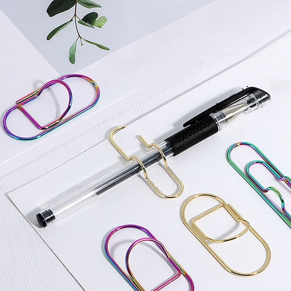 5 Pack Metal Pen Holder Clips – Stainless Steel Pen Clips for Notebooks, Journals, Planners, Clipboards & Books, Fits Most Pens & Pencils