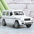 thumbnail image 4 of Coche todoterreno de aleación 1/32 para niños, juguete con luz y sonido (blanco), 4 of 9
