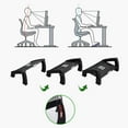 thumbnail image 3 of Reposapiés para Aliviar El Dolor de Cadera, Reposapiés Tonalizado Inclinado, Taburete para Silla de Juegos, Silla de Oficina, Tarea de Oficina , Actualización negra shamjiam reposapiés de escritorio, 3 of 8