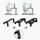 thumbnail image 3 of Reposapiés para Aliviar El Dolor de Cadera, Reposapiés Tonalizado Inclinado, Taburete para Silla de Juegos, Silla de Oficina, Tarea de Oficina , Actualización negra shamjiam reposapiés de escritorio, 3 of 8