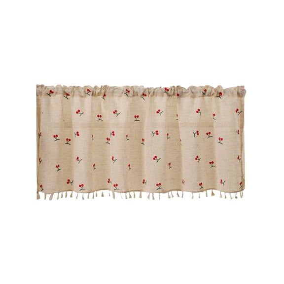 HuiXinOu Short Window Curtain 60x100 Inch, Linen Look Cafe Curtains for Bedroom Kitchen, Tier Tab Top sheer Voile Privacy Decoration, Cabinet Partition Door Panel