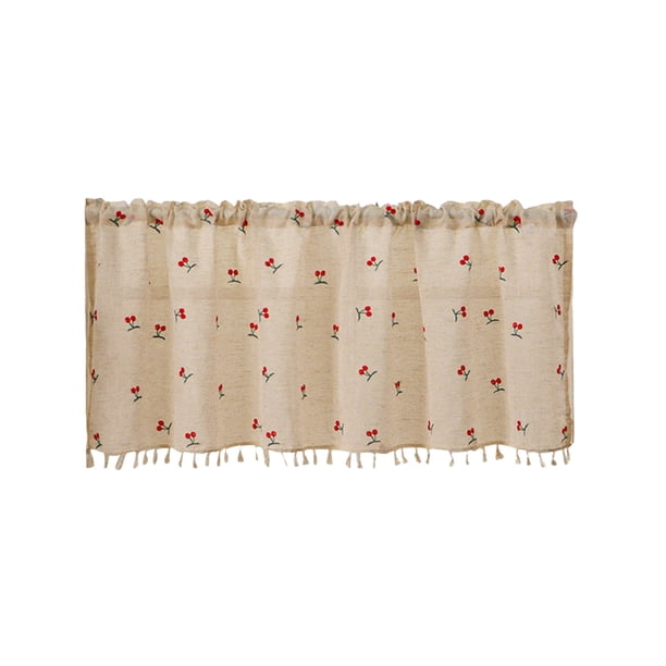 Cortinas de la Puerta para la Ventana de la Puerta, Cortina Corto de la Ropa de Cama Atmósfera 60x100cm para la Cocina O la Ventana Del Dormitorio, Cortinas de Valance para la Sala de Estar