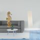 thumbnail image 2 of Lámpara de mesa de resina dorada con forma de figura decorativa para sala de estar, dormitorio, oficina, armario, chimenea, cubierta de luz de pie, 2 of 8