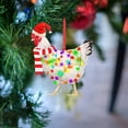thumbnail image 6 of Christmas JoyMoreHome 5Pcs Personalized Wooden Chicken Christmas Ornaments Hanging Pendant Ornaments 2024 Xmas Tree Decoration Unique Christmas Gift for Kids Party Supplies, 6 of 9