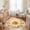 Color 4, variant on Washable Non Slip 6ft Round Rug, Vintage Floral Mandala Circle Area Rugs with Tassels Ornate Blue Orange Elegant Beige boho Carpet for Nursery Bedroom Living Room Playroom Tent Rug