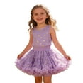 thumbnail image 3 of Byoo Toddler Girls' Star Print Tutu Dress Sleeveless Ruffled Tulle Graphic Party Dress Relaxed Fit Dressed for Kids, 3 of 7
