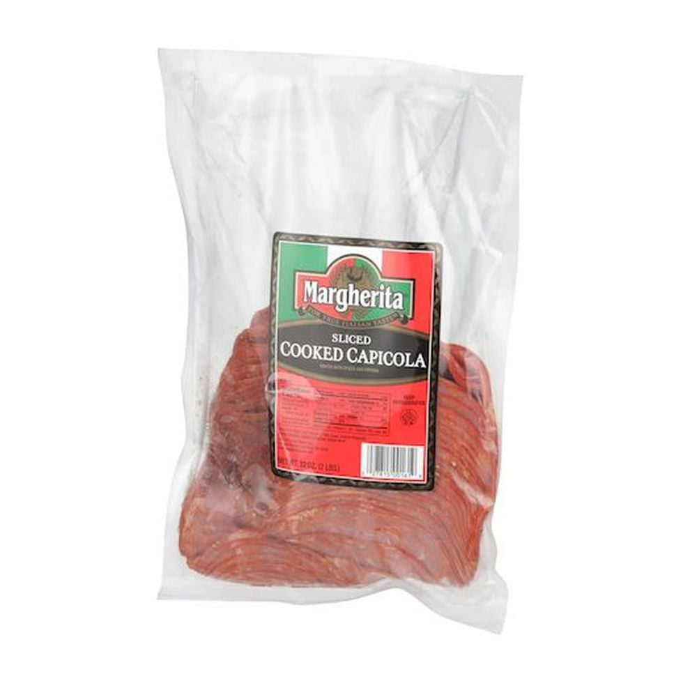 Margherita Sliced Cooked Capicola, 2 Pound -- 5 per Case.