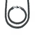 thumbnail image 1 of Collar para hombre Placa de acero inoxidable de alta calidad Cadena veneciana Cadena de guisantes Cadena de 4 mm / 6 mm de ancho con cierre de langosta para hombres y niños, longitud 46-76 cm, 1 of 5