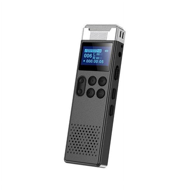 Grabadora de voz digital con reproducción, grabadora de audio MP3 de 8 GB con carga USB y calidad de sonido HD de 3072 kbps, dictáfono con activación por voz para conferencias y entrevistas