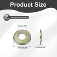 thumbnail image 2 of Uxcell Flat Washers Steel Belleville Spring Disc Washer Conical Knurled Metric Gasket for Automotive Industrial Construction Yellow Zinc Plating M4x10x0.7mm 50, 2 of 7