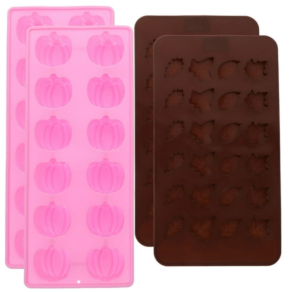 KAKOWELY 4 moldes de silicona para chocolate y dulces de Halloween, moldes para fondant, moldes para hacer dulces