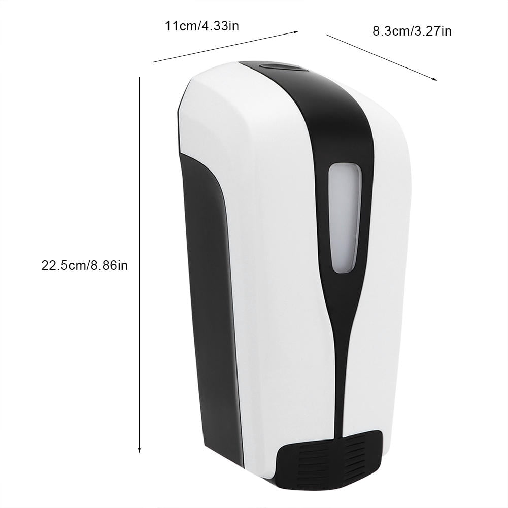 BIMZUC 500 ml Wall‑Mounted Liquid Soap Dispenser with Locking Cap, Dual‑Nozzle, Clear Window & Scale – Ideal for Hotels, Offices & Public Restrooms