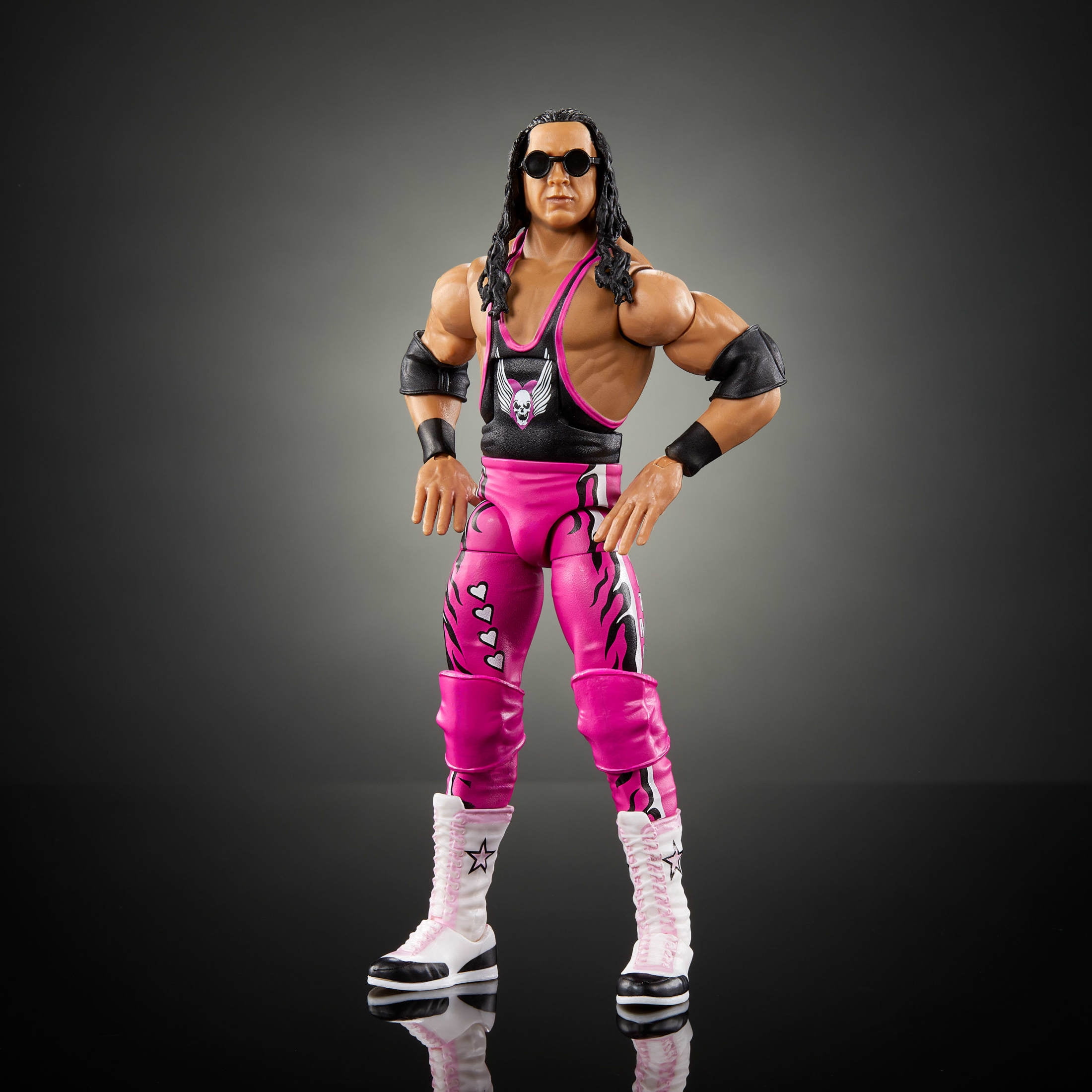 WWE Monday Night War Elite Collection Bret “Hitman” Hart Action Figure with Accessories & Build-a-Figure Parts