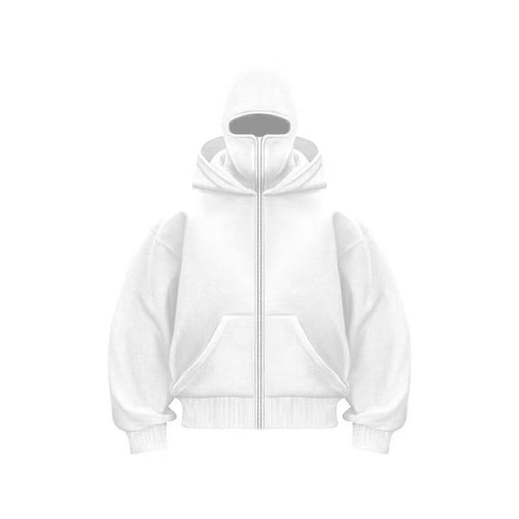 Unisex Double-Layer Zip-Up Hoodie Jacket, Oversized Streetwear Hooded Sweatshirt Coat, Loose Fit Casual Outerwear for Men and Women, Everyday Comfort Zip Hoodie
