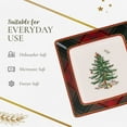 thumbnail image 6 of Spode Christmas Tree Tartan Square Platter - 10-Inch Holiday Serving Platter for Christmas Entertaining - Traditional Tartan Plaid Design with Iconic Tree Motif - Microwave and Dishwasher Safe, 6 of 7